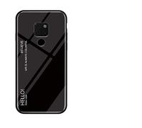 BestCatgift Glare Series Mate 20 X Phone Cover Accessories [Glass Shell][Gradient Coque] Bumper Shockproof pour Huawei Mate 20 X - Black