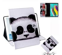 Bestcatgift MediaPad M5 Lite 10 Flip Wallet Coque, [Painting Series][Cards Slots] PU Leather Folio Wallet Cover pour Huawei MediaPad M5 Lite 10 - Panda