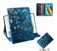 Bestcatgift MediaPad T5 Flip Wallet Coque, [Painting Series][Cards Slots] PU Leather Folio Wallet Cover pour Huawei MediaPad T5 - Apricot Flower