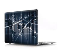 BestCatgift Pro 15 Hard Shell Coque with Keyboard Cover pour Newest Macbook Pro 15 inch with/Without Touch Bar (Model: A1990/A1707),Aurora Word Map