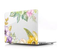 BestCatgift Pro Retina 13 inch Coque, Pro 13 Retina Clear Transparent Coque with Flower pour MacBook Pro 13 inch with Retina Display No CD-Rom (Models: A1502,A1425) - N