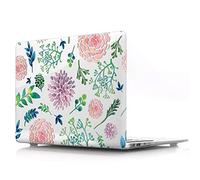 BestCatgift Pro Retina 15 inch Coque, Pro 15 Retina Clear Transparent Coque with Flower pour MacBook Pro 15 inch with Retina Display No CD-Rom (Model: A1398) - F