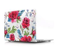 BestCatgift Pro Retina 15 inch Coque, Pro 15 Retina Clear Transparent Coque with Flower pour MacBook Pro 15 inch with Retina Display No CD-Rom (Model: A1398) - L