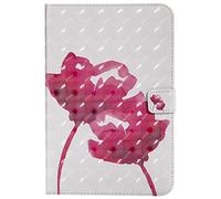 Bestcatgift PU Leather Wallet Coque pour Galaxy Tab A 8.0, [3D Relief Pattern][Wake/Sleep Function][Touch Pen Cover] Smart Flip Cover pour Galaxy Tab A 8.0 inch SM-T350 SM-T355 2015 - Rose