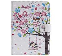 Bestcatgift PU Leather Wallet Coque pour Whiel 4, [3D Relief Pattern][Wake/Sleep Function][Touch Pen Cover] Flip Cover Wallet Coque pour Amazon Whiel 1 2 3 (6.0 inch) - Girl Under The Tree