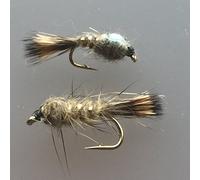 BestCity Tackle Paquet no 2 Pêche à la mouche Sélection de 12 mouches Lot de mouches à truite taille 10-16
