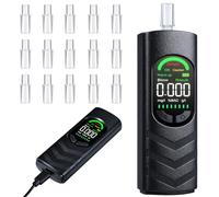 Bestcool Éthylomètre Professionnel Alcootest Portable Rechargeable avec Écran LCD et 20 Emboucheures. Idéal pour Usage Personnel, Fêtes et Contrôle Alcool Conduite. Précision Fiable