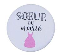 Bestdayever Cadeaux Invités et Accessoires Mariage - Badge 32mm Collection Couleur - Soeur du marié