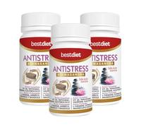 BestDiet - Antistress Double Action - complément alimentaire - combinaison d'ingrédients pour une action immédiate et prolongée - Lot de 3 flacons de 30 comprimés