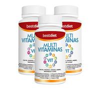 Bestdiet - Multivitamines avec Minéraux pour la Fatigue pour les Hommes et les Femmes, avec Vitamine B12, B5, D3, B7, B9, A, B2, B6, Vitamine C, Vitamine D3, Vitamine E, Vegan, (Pack 3 x 60 Capsules)