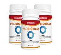 BestDiet - Probiotic : formulé avec le prébiotique FOS et une variété de bifidobactéries et de lactobacilles, protège et renforce la flore intestinale - Pack de 3 pots avec 30 gélules