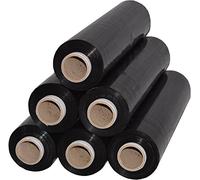 Beste-Folie Lot de 6 rouleaux de film étirable - 23 microns - 500 mm - 2,5 kg - Noir