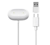 BESTE FOOTBALL Câble de charge USB-C pour Google Fitbit Air - 1 m - Magnétique - Câble de charge de remplacement typec vers 2 broches pour Google Fitbit Air | 1 pièce, avec adaptateur USB-A (blanc)