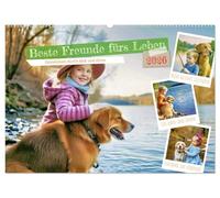 Beste Freunde fürs Leben (Wandkalender 2026 DIN A2 quer), CALVENDO Monatskalender: Große Abenteuer beginnen mit kleinen Pfoten.