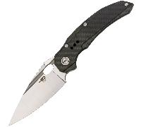 Bestech EXPLOIT S35VN, Satin, Titane+Fibre de Carbone, Gris BT2005E