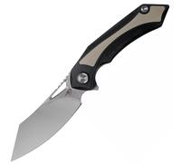 Bestech KASTA 154CM, stone wash+satin, Noir et beige G10 BG45B