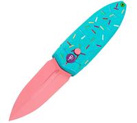 Bestech QUQU 14C28N Aluminium Peint Rose Bleu, Motif Imprimé Éclaboussures, Verrouillage à Bouton BG