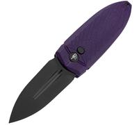 Bestech QUQU 14C28N DLC Noir G10 Violet Button Lock BG57A-4
