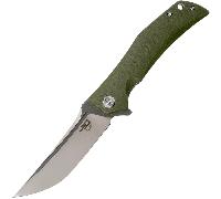 Bestech SCIMITAR D2, Gris+satiné, Vert Armée G10 BG05B-2