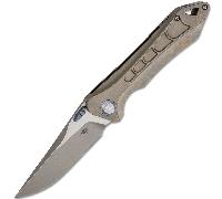 Bestech SUPERSONIC S35VN, Fine Stonewash+Flat Satin, Titane, Or BT1908C