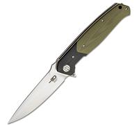 Bestech SWORDFISH D2, satin, G10 noir et vert BG03A