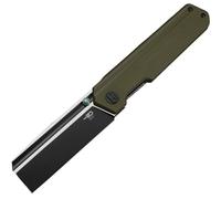 Bestech TARDIS D2 Black DLC +Satin G10 OD Green Liner Lock BG54C