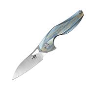 Bestech THE RETICULAN CPM-S35VN, Stonewash+Satin, Titane, Bleu et Coloré BT1810F