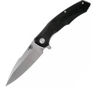 Bestech WARWOLF D2, lavage à la pierre + satin, G10 Noir BG04A
