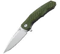 Bestech WARWOLF D2, stone wash+satin, G10 vert armée BG04B