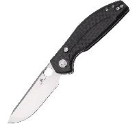 Bestechman Angry Owl D2 Satin+Stonewash G10 with a Carbon fiber pattern BMK12F-1