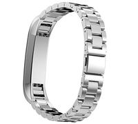 BESTeck Bracelet de rechange pour Fitbit Alta/Fitbit Alta HR - En acier inoxydable - Design unique - Argenté