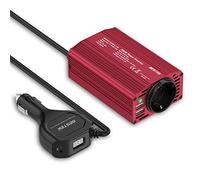 BESTEK Convertisseur 300W Onduleur Métal 12V 220V avec Chargeur Allume-Cigare USB-PD 18W, Transformateur de Courant avec 1 Prise Française et 2 Ports USB pour Voiture Camion