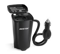 BESTEK Onduleur de voiture 200 W : convertisseur de tension 12 V DC vers 230 V AC Power Inverter avec 2 ports USB & adaptateur allume-cigare compact pour voiture/voyage