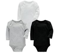 Bestele Body Bébé,Bodies à Manches Courtes Bébé pour Garçon Filles Mixte Nouveau-né,Bébé Bodys Manches longues Coton Pyjama Combinaison D'été Bodysuit 0 1 3 6 9 12 18 24 Mois (3*Set 5 Fl, 3-6 Mois)