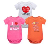 Bestele Body Bébé,Bodies à Manches Courtes Bébé pour Garçon Filles Mixte Nouveau-né,Bébé Bodys Short-Sleeve Coton Pyjama Combinaison D'été Bodysuit 0 1 3 6 9 12 18 24 Mois