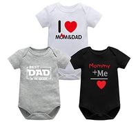Bestele Body Bébé,Bodies à Manches Courtes Bébé pour Garçon Filles Mixte Nouveau-né,Bébé Bodys Short-Sleeve Coton Pyjama Combinaison D'été Bodysuit 0 1 3 6 9 12 18 24 Mois (3*Set 4 Mo, 6-9 Mois)