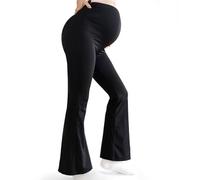 Bestele Legging de Maternité pour Femme,Pantalon de Yoga Extensible évasé, Pantalon de Grossesse pour Travail/Loisirs/Sport/Décontracté