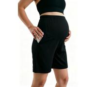 Bestele Maternité Shorts Taille Haute, Grossesse Short Ajustable Confortable et Extensible avec Poches, Short de Grossesse pour Yoga Sport Détente