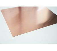 Bestell dein Blech Tôle Métal Cuivre 0,6 mm Solide - Qualité selon DIN EN 1172 (mi-dur) Découpe sur mesure, 40 x 50 cm, 1