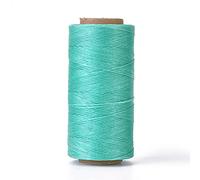 Bestewelry 800 m de fil ciré plat en polyester pour macramé et fabrication de bijoux - 0,8 mm - Turquoise