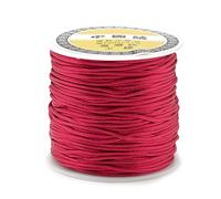 Bestewelry Cordon en nylon tressé pour nouer, macramé, fabrication de bijoux et couture - 1 mm - Cerise