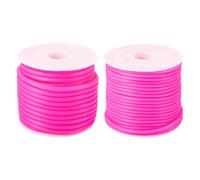 Bestewelry Lot de 2 rouleaux de cordons ronds en caoutchouc pour fil à mémoire de forme, collier, bracelet, tricot, fabrication de bijoux, décoration - 2 mm x 3 mm
