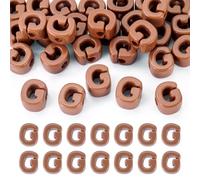 Bestewelry Lot de 30 perles européennes en acrylique avec lettre G à grand trou pour fabrication de bijoux - Marron