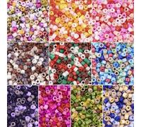 Bestewelry Perles de rocaille en verre de 2 mm - 10 styles assortis - 150 g - Perles cylindriques colorées pour la fabrication de bijoux - Petits perles Pony pour la fabrication de bracelets d'amitié,