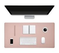 Bestewelry Sous-main d'ordinateur en cuir synthétique rose