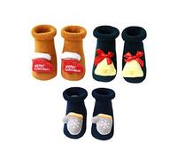 Bestgift Chaussons antidérapants unisexes pour bébé nouveau-né avec semelles souples Couleur 2 1-3 ans
