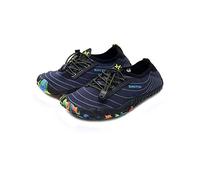 Bestgift Chaussures de trail minimalistes à bout large pour homme/femme, Wave Bleu marine, 38.5 EU