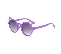 Bestgift Lunettes de soleil pour enfants avec oreilles de chat mignonnes - Protection UV, violet, Taille unique