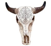 BestGiftEver Sculptures murales en résine Tête de mort taureau