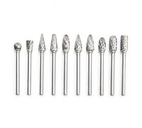 Bestgle 10PCS 3mm*6mm Fraises de Coupe Rotative Carbure Rotatifs Burr Outils Pour Travail Du Bois De Gravure, PerçAge